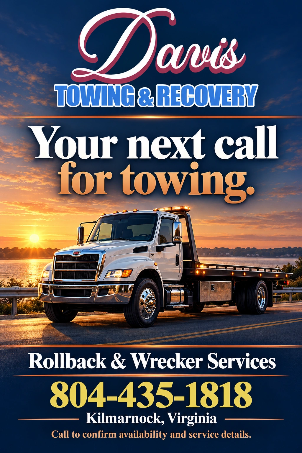 Davis Towing & Recovery — illustrative campaign advertisement 1