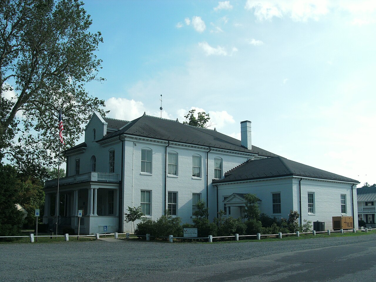 Historic courthouse at Heathsville viewed from the street