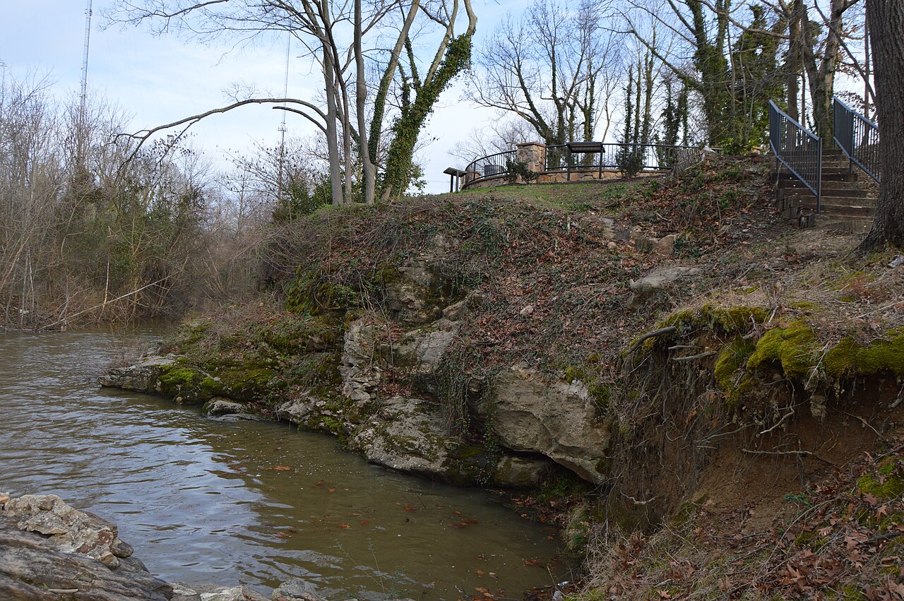 Rocky watercourse at the Falling Creek Ironworks site