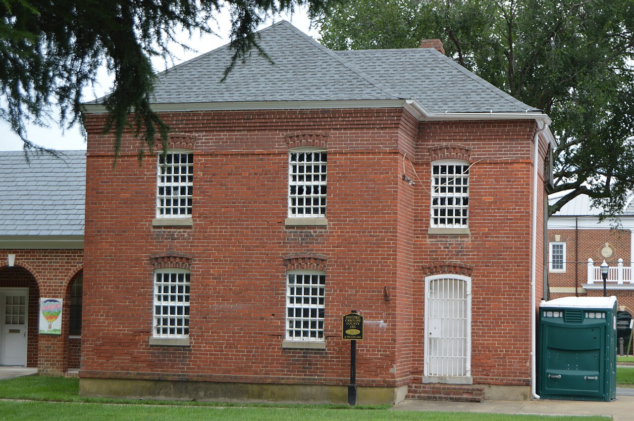 Two-story brick Old Jail of Caroline County