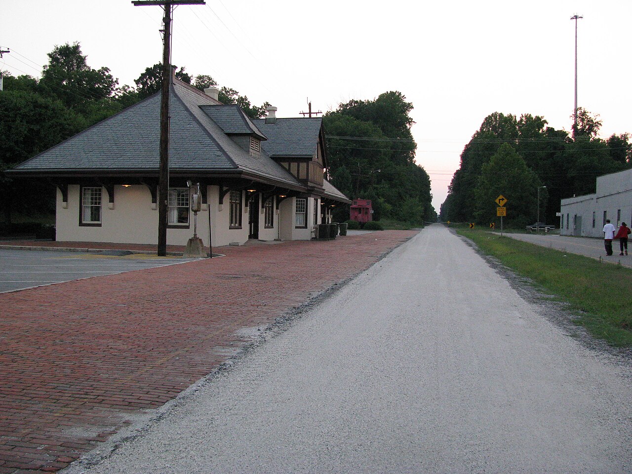 Farmville train station beside the High Bridge Trail